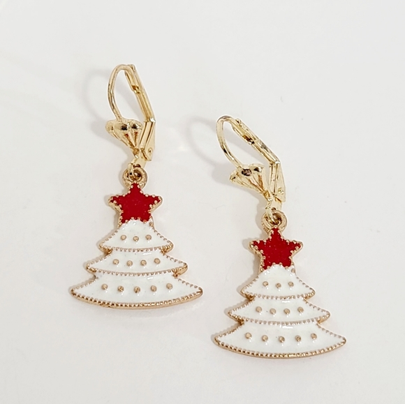 Christmas Tree Earrings - Picture 2 of 5